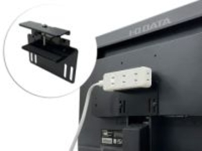 電源タップをモニター裏に固定できるVESAホルダー、長尾製作所から