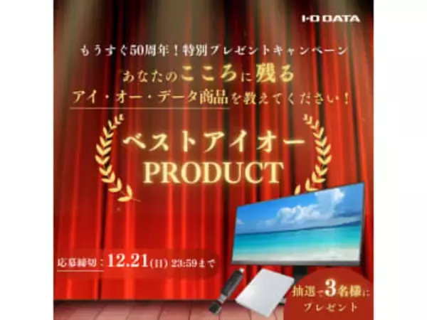 【ニュース・フラッシュ】50年間でこころに残った商品は？アイ・オーが募集中。抽選でモニター当たる
