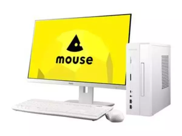 マウス、幅99mmのスリムデスクトップPC「mouse SH」に白モデル