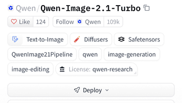 高速版「Qwen-Image-2.1-Turbo」重み公開、画像生成8ステップで完了