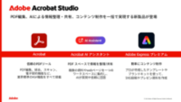 PDF編集、AI、デザインツールを統合した最上位「Acrobat Studio」