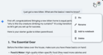 GeminiとNotebookLMが連携強化、チャット履歴をソースとして取り込み