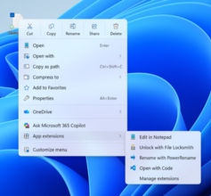 右クリックメニューを自分仕様に！Windows 11 Insiderでコンテキストメニュー刷新