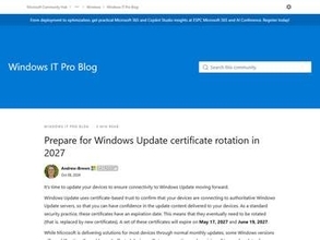 Windows Updateが使えなくなる場合も。2027年に証明書が期限切れ