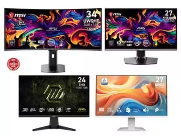 5層タンデムQD-OLED採用のゲーミングモニターなど、MSIから4モデル発売