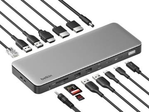 ベルキン、3画面出力や96W給電対応のThunderbolt 4ドック