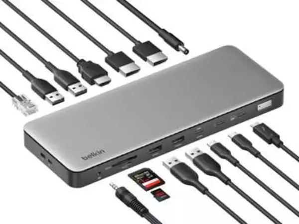 ベルキン、3画面出力や96W給電対応のThunderbolt 4ドック