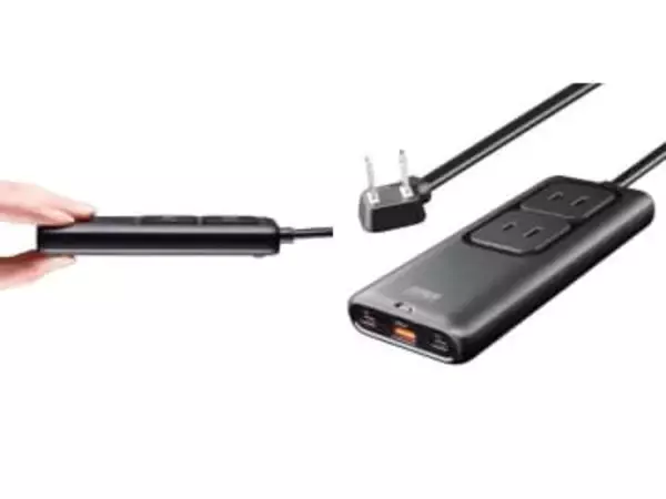 18mm厚で65WのPD対応、5台同時充電できる電源タップ、サンワサプライから