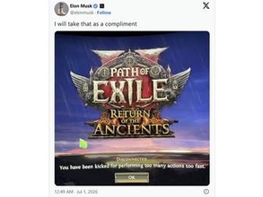 【やじうまPC Watch】イーロン・マスク氏、アクションゲーム「PoE 2」からキックされる。本人は自慢