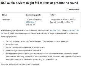 Windows 11の9月更新でUSBオーディオが無音、Claude Coworkも不具合