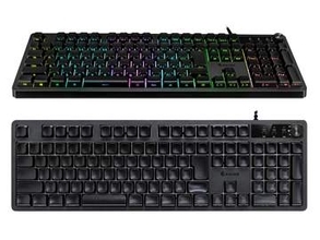 センチュリー、側面印字で真上からは無刻印に見えるゲーミングキーボード