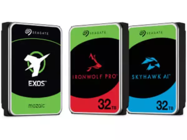 Seagate、32TB HDDを出荷開始。AI映像分析のデータ激増に対応