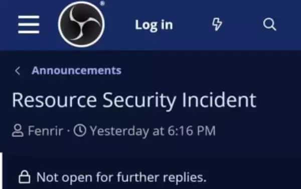 OBS Studioプラグインにマルウェア混入。パスワード使い回しに起因