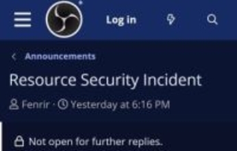 OBS Studioプラグインにマルウェア混入。パスワード使い回しに起因