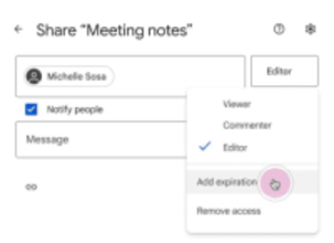 Googleドライブの共有、有効期限の設定が簡単に