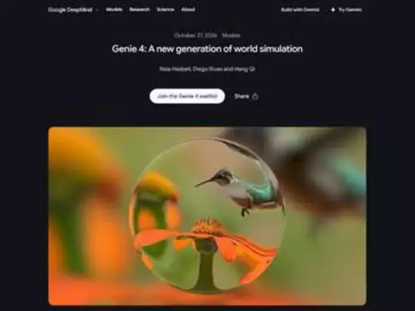 天候も人物も言葉で変更、Google DeepMindの世界モデル「Genie 4」