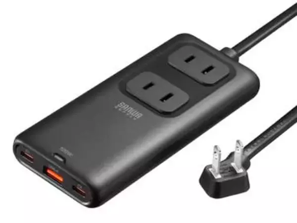 100W USB PD出力もできる薄型電源タップ。サンワサプライから