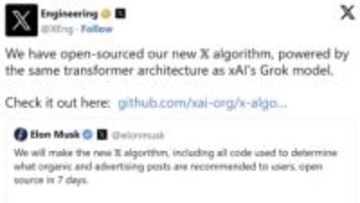 Xが「おすすめ」のアルゴリズム公開。GrokベースのAIがスコア付け