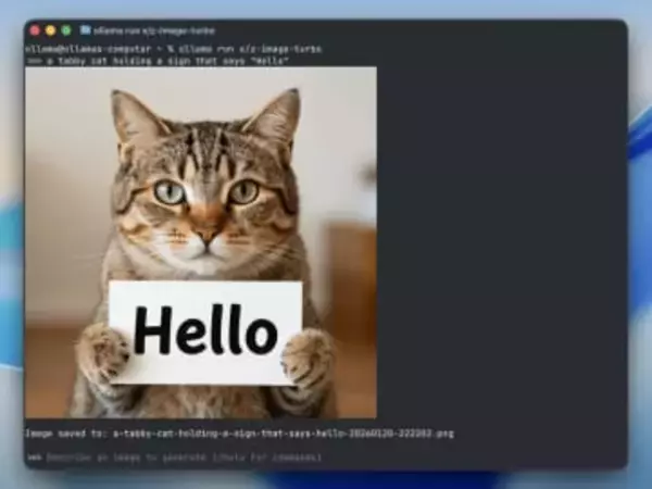 ローカルLLMのOllamaが画像生成に対応
