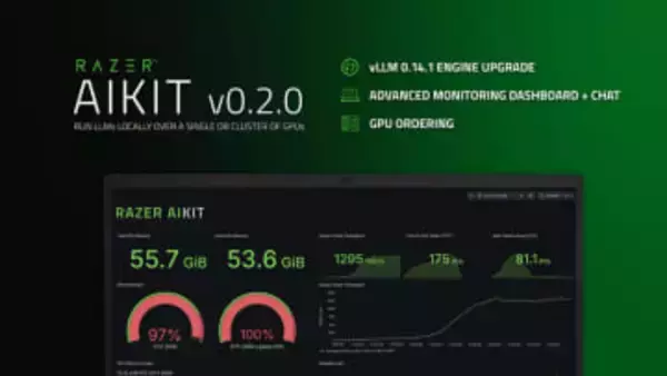 ローカルAI開発環境「Razer AIKit」最新版、モニタリング機能など追加