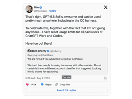Claude CodeでGPT-5.6を使ったら凍結！Codexが宣言通り上限をリセットする事態に