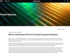 Micron、AI需要ひっ迫で消費者向けSSD/メモリ事業撤退。Crucialブランド終了