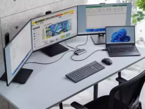 “USBで”4Kモニターに3台同時出力できるディスプレイアダプタ