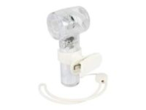 日傘に取り付けられるハンディファン。USB Type-Cケーブルにもなるストラップも