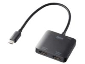 サンワサプライ、USB Type-Cから2台のHDMIモニターに同時出力できる変換アダプタ
