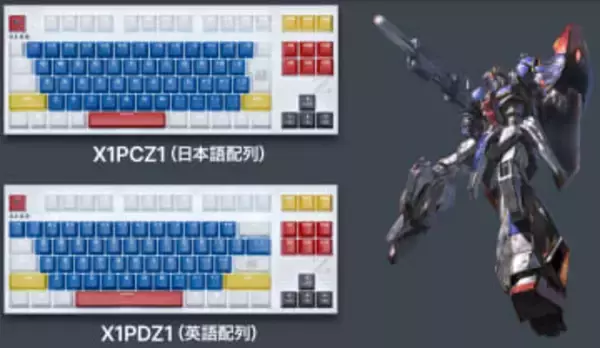 Z/逆シャアコラボのREALFORCE登場。ガンダム感あふれるゲーミングキーボードに