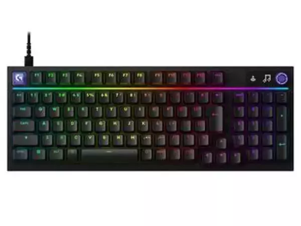 ロジクール、8,000Hzポーリングレートやホットスワップに対応した有線ゲーミングキーボード