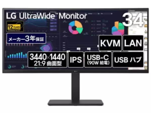 【本日みつけたお買い得品】LGの34型ウルトラワイドモニターが1万7千円引き。Type-CにKVMも搭載と高機能！