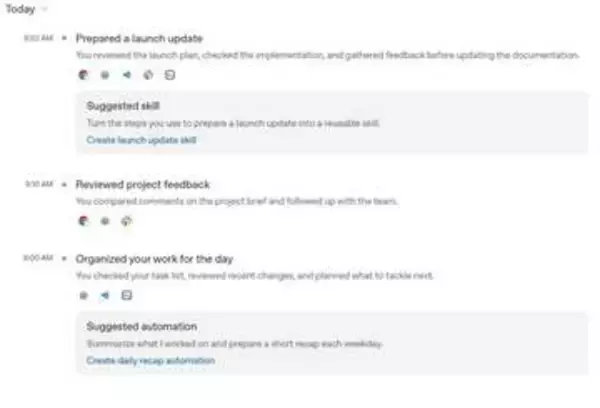 ChatGPT、PC操作やWeb閲覧履歴を記録し、作業の自動化を助ける機能