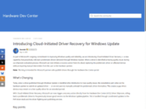 Windows Update、問題のあるドライバを自動でロールバックする機能を実装へ
