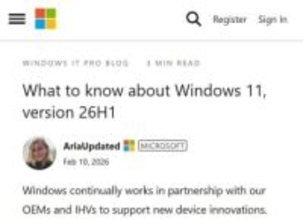 Windows 11「26H1」はスナドラX2専用に。命名規則が混乱招く懸念も