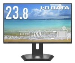 ドック機能内蔵でデスクすっきり、アイ・オーの23.8型フルHDモニター