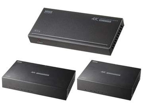 サンワ、LANで4K映像を120m先まで届けられるHDMIエクステンダー