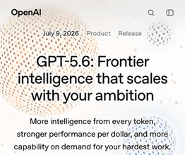 OpenAI、「GPT-5.6」一般公開。最上位SolはFable 5超えうたう