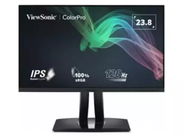 ViewSonic、120Hz/フルHD対応の23.8型カラーマネジメントモニター