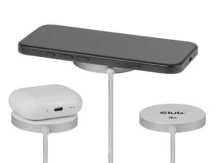 最大25Wで急速充電できるQi2.2ワイヤレス充電パッド、Club 3Dから