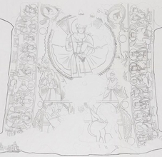 『バーミヤン大仏の太陽神と弥勒信仰』三井記念美術館で　バーミヤン遺跡の描き起こし図を東京初公開