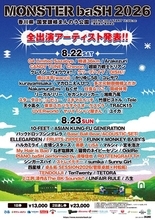 香川「モンバス」にUVERworld、スカパラ、FRUITS ZIPPER、LiSAら追加＆日割り発表！
