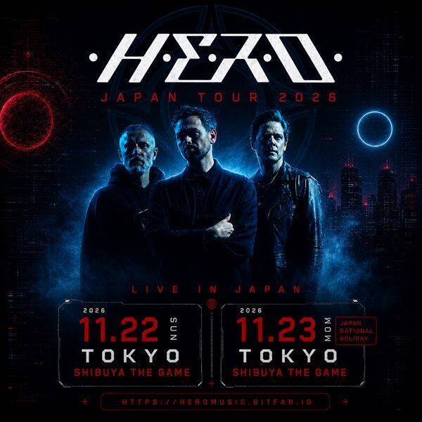 デンマークのロックバンド H.E.R.O.、約3年ぶりの単独来日ツアー決定！2026年11月に東京で開催
