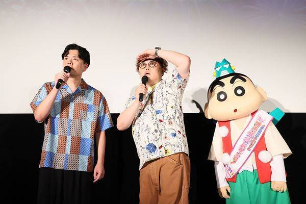 マユリカ＆野原しんのすけが秋田を満喫！ 映画公開直前キャンペーンで特別な「しんちゃん型花火」も打ち上げ