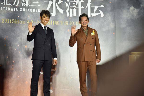 織田裕二＆反町隆史の不仲説に亀梨和也が慌てて火消し！ 豪華キャスト集結の『北方謙三 水滸伝』ジャパンプレミア