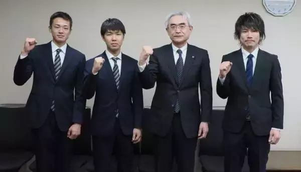 【オートレース】浜松所属の新人2人が市役所を表敬訪問