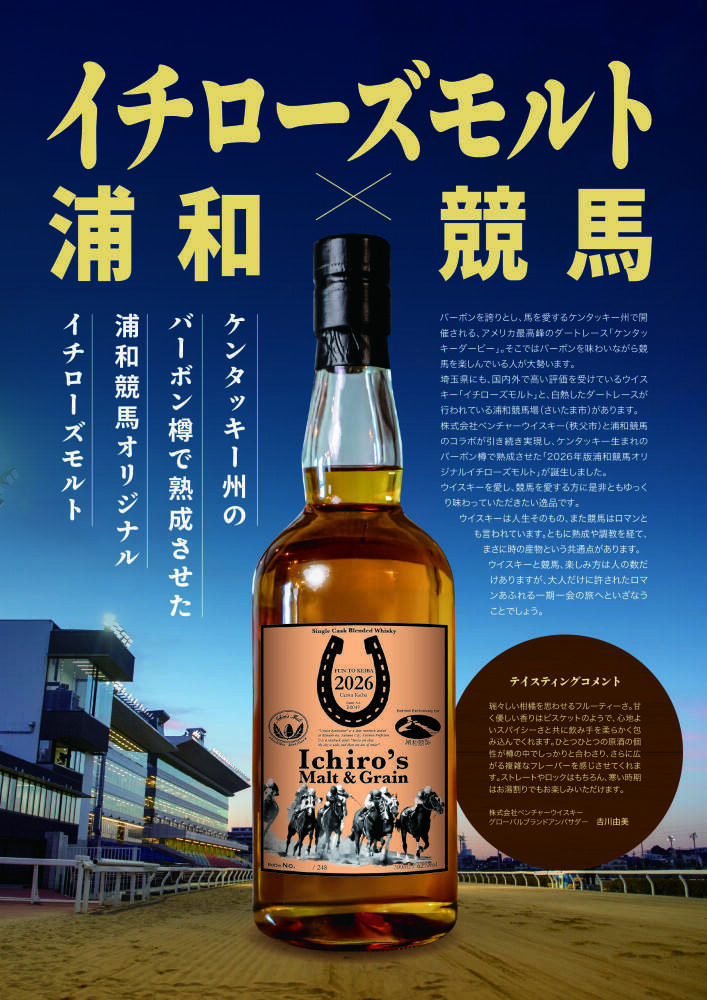 【競馬】銘酒「イチローズモルト」と浦和競馬のコラボウイスキー　2026年版が完成　重賞開催日に応募受付