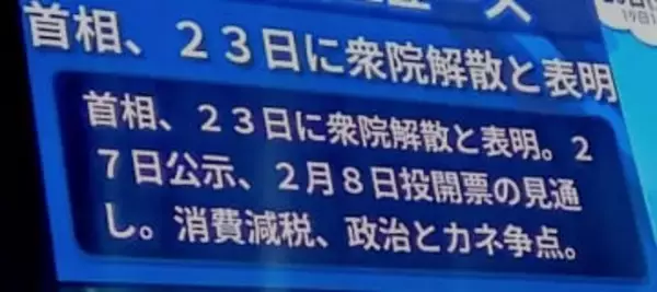 《2026 真冬の最短総選挙》高市首相、解散表明に「消費減税、票集め？」「7条解散、乱用か」