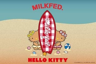 夏アイテム発売！「ハローキティ×MILKFED.」コラボ　日焼けキティとミミィのサマーデザイン