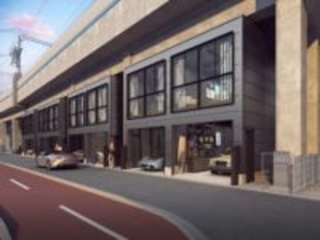 阪神電車の高架下に「秘密基地」　賃貸ガレージハウスの整備進む　2026年5月竣工予定　神戸・東灘